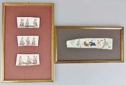 Konvolut Miniaturmalerei auf Elfenbein, 4 Stück, Persien und Thailand, 19./20. Jh.
