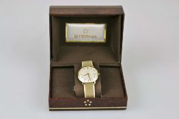 Eterna Matic 3000. Vintage Herrenarmbanduhr, 750er Gelbgold.