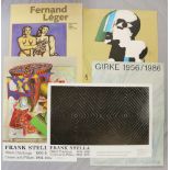 Fünf Plakate: Zwei STELLA 1936 u. 88-89, Antes 1972, Leger 1988, Girke 86-87