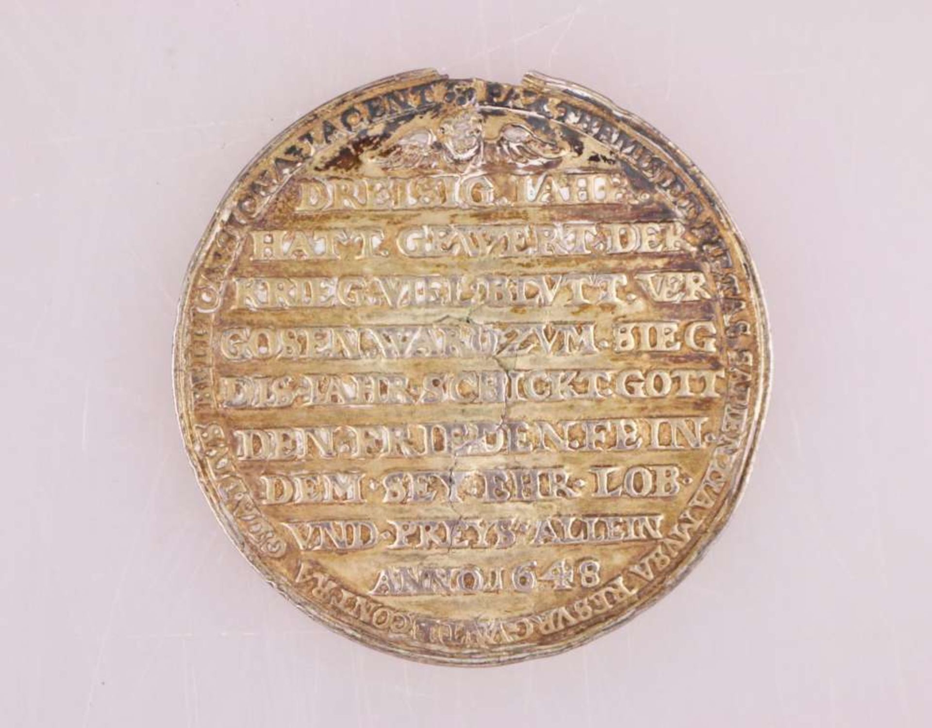 Medaille auf den Westfälischen Frieden, 1648. - Bild 2 aus 2