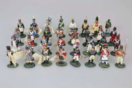 Napoleonische Kriege, Konvolut von 32 historischen Fußsoldaten