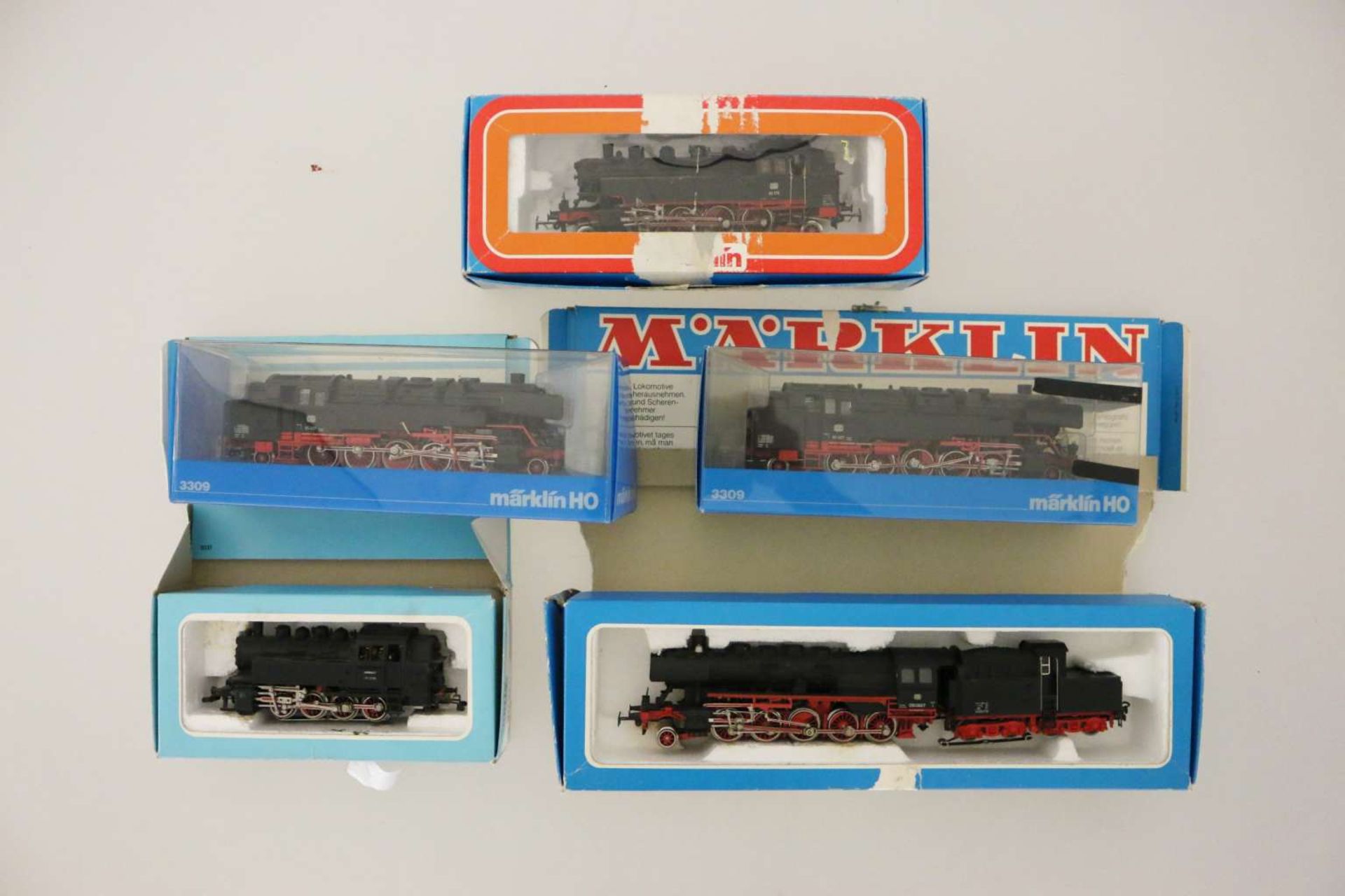 Märklin H0, Konvolut von 5 Dampflokomotiven