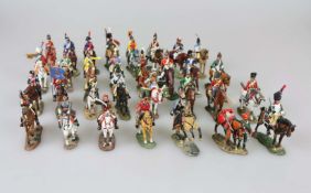 Napoleonische Kriege, Konvolut von 31 historischen Reiterfiguren
