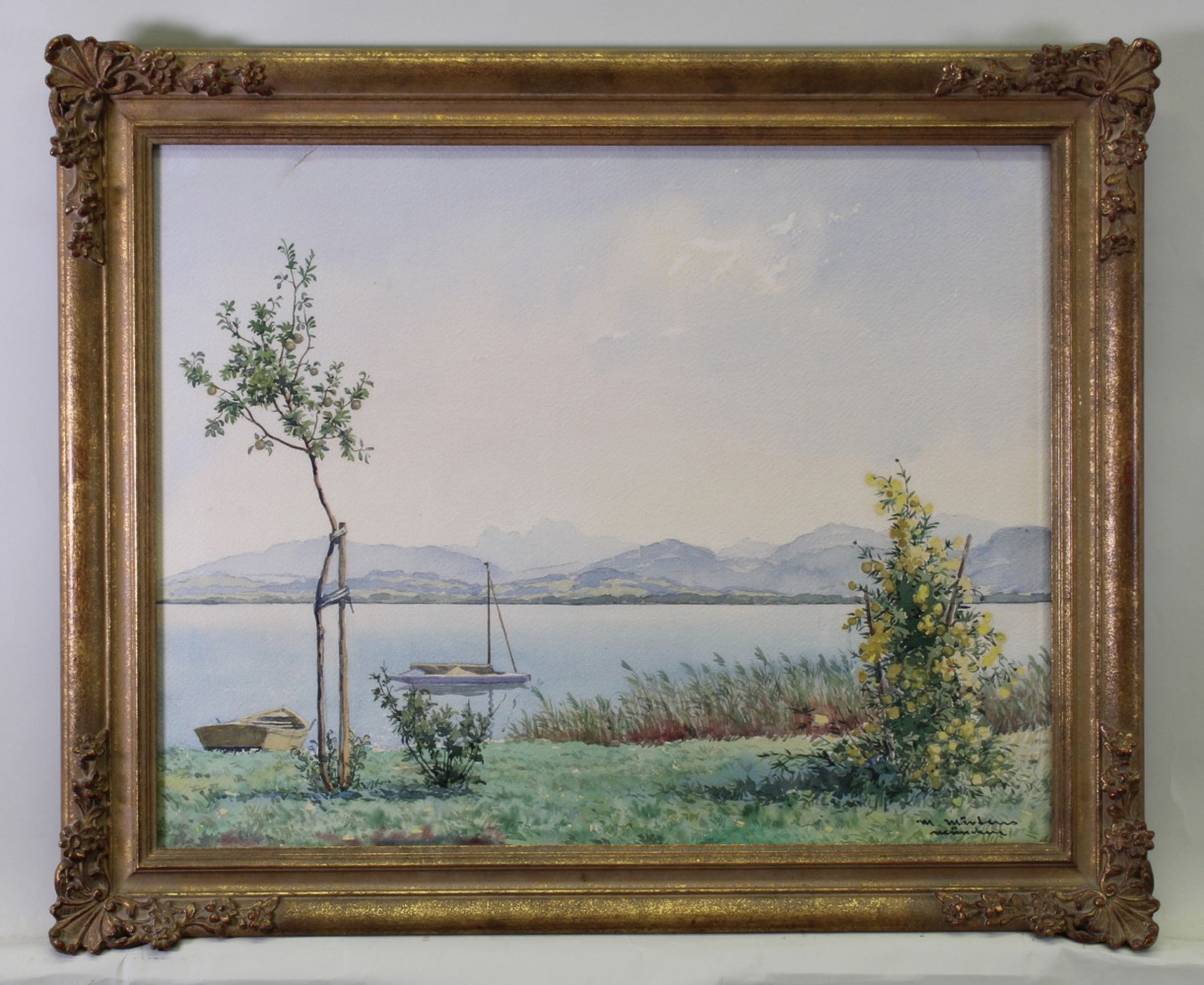 Maertens, Max (geb. 1887 Braunschweig - 1970 Gstadt am Chiemsee, Landschaftsmaler), "Spätsommer am - Image 2 of 3