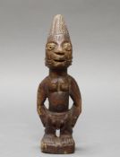 Zwillingsfigur, 'ibeji', männlich, Yoruba/Oyo, wohl Ilorin, Nigeria, Afrika, authentisch, Holz, du
