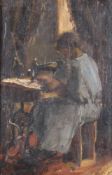 Szüle, Péter (1886 Cegléd, Ungarn - 1944 Budapest, ungarischer Impressionist), "Junge Frau an de