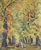 Steiner (Anfang 20. Jh.), "Herbstwald", Öl auf Leinwand, signiert und datiert Steiner 26, 94.5 x 8