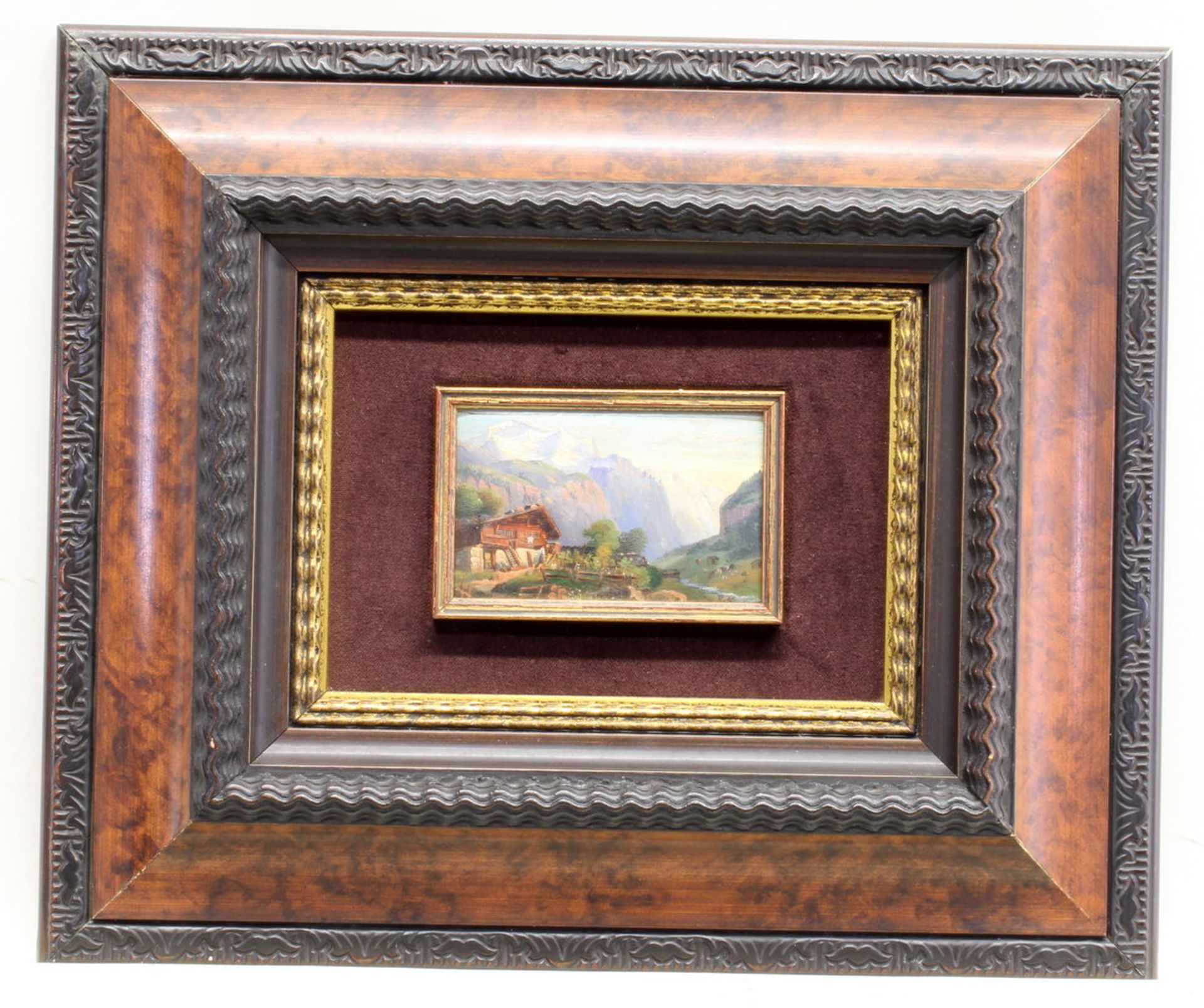 Landschaftsmaler (19./20. Jh.), Konvolut von 3 kleine Gemälde: 2x Cölestin Brügner, "Am Ufer ein - Image 2 of 10