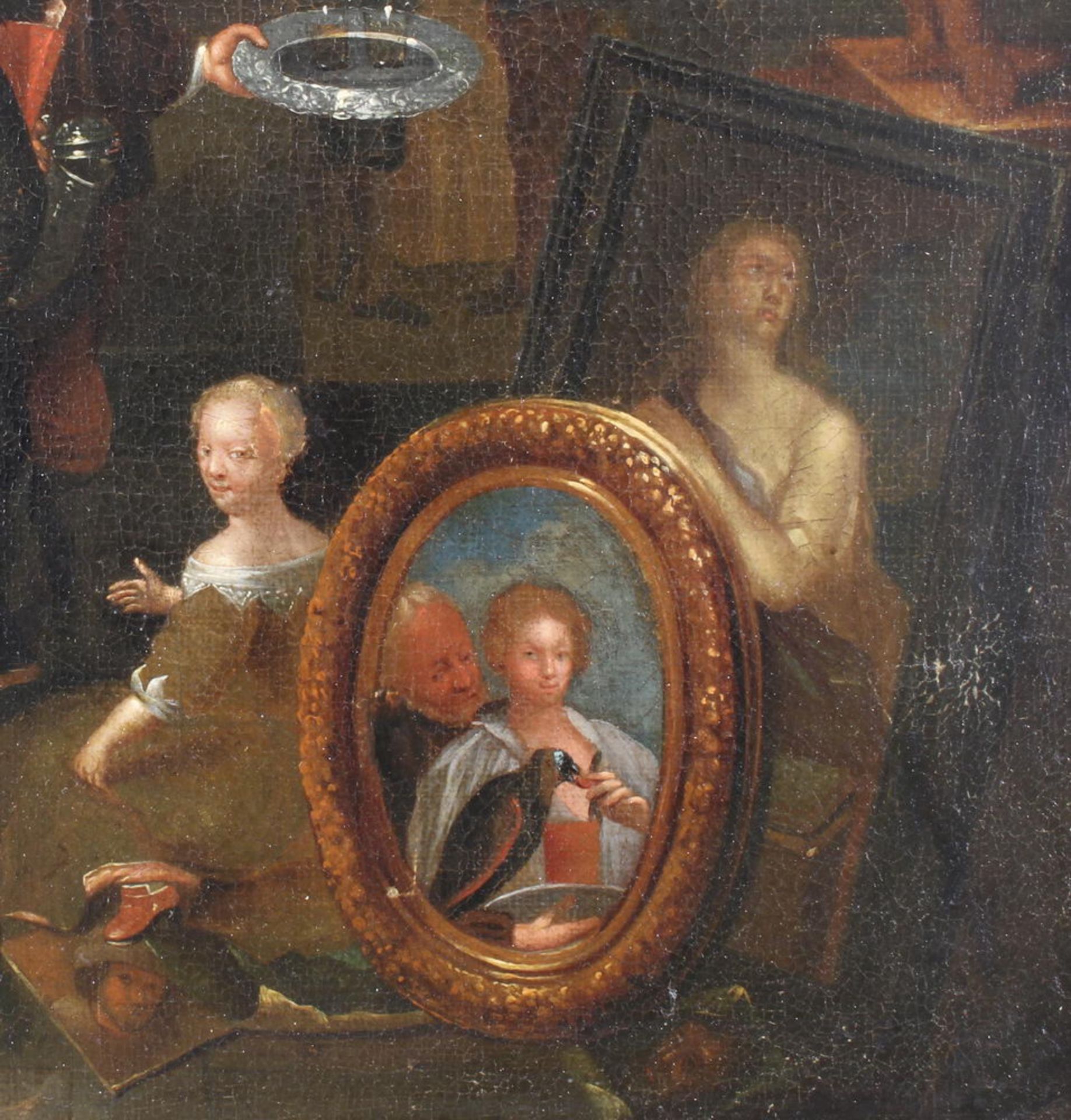 Thomas, Gerard (1663 Antwerpen - 1720 ebenda) oder Werkstatt, "Im Maleratelier", Öl auf Leinwand, - Image 5 of 5