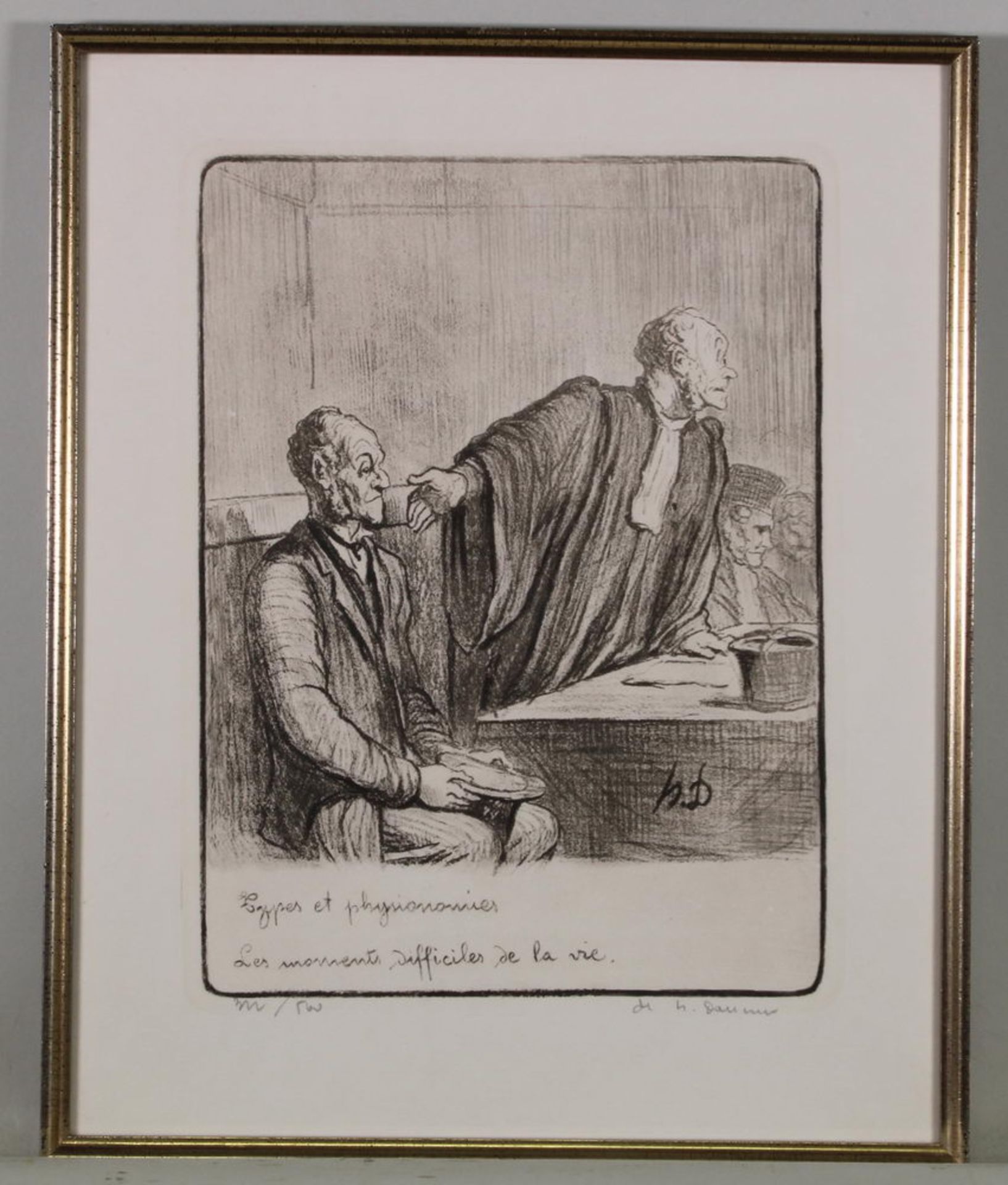 Daumier, Honoré (1808 Marseille - 1879 Valmondos, Maler, Bildhauer und Karikaturist), 4 Radierunge - Image 3 of 4