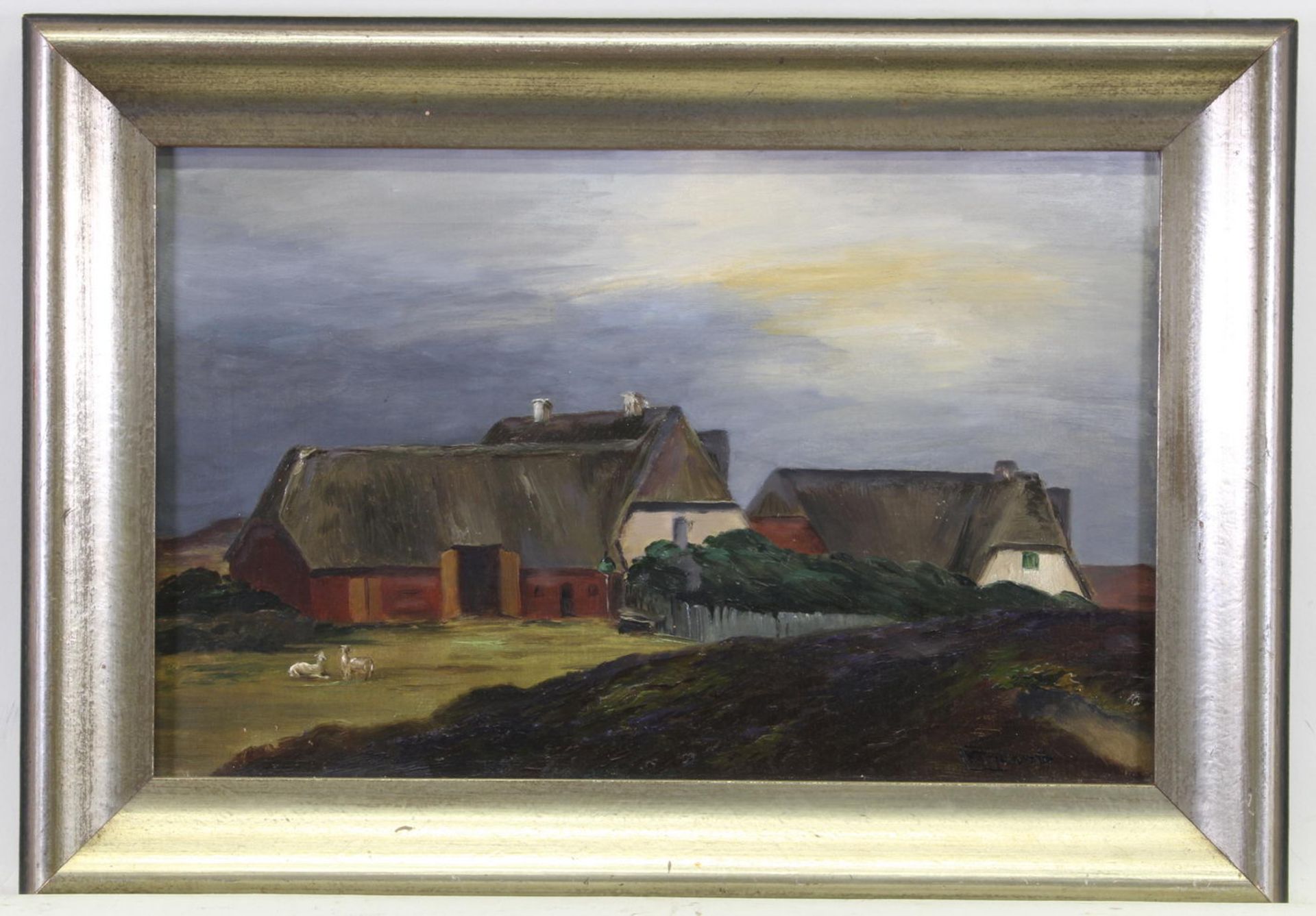 Kufferath, Camille (1881 - 1955), "Norddeutscher Bauernhof", Öl auf Leinwand, signiert unten recht - Image 2 of 4