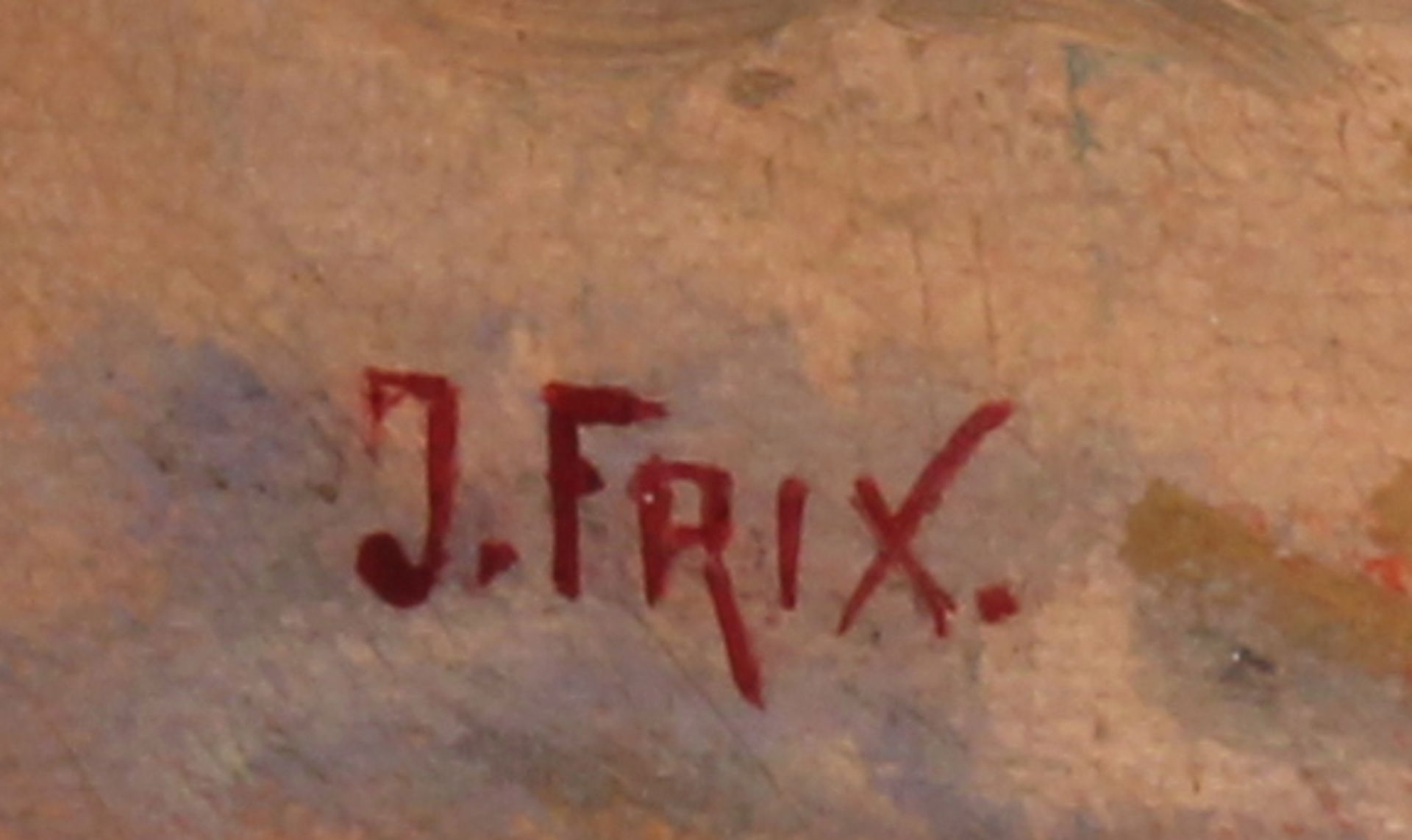 Frix, J. (Frankreich 19./20. Jh.), "Badende Frauen in der Oase", Öl auf Leinwand, signiert unten l - Image 3 of 4