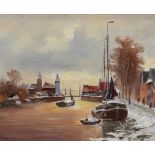 Balman, Hendricus (geb. 1940, holländischer Maler von Küstenlandschaften), "An einem niederländi