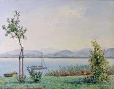 Maertens, Max (geb. 1887 Braunschweig - 1970 Gstadt am Chiemsee, Landschaftsmaler), "Spätsommer am