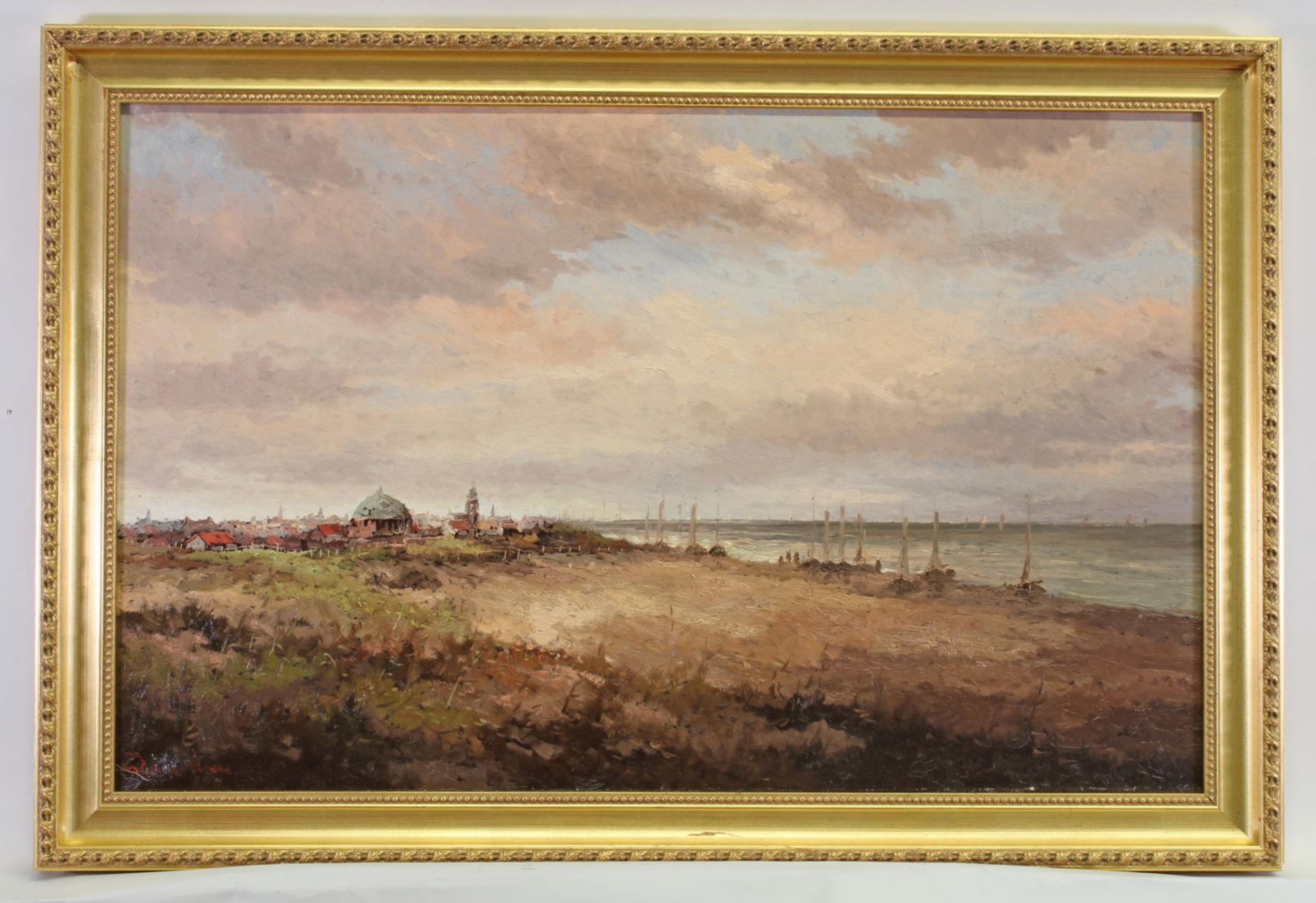 Haan, Robert de (geb. 1943), "Blick auf Scheveningen", Öl auf Leinwand, signiert links unten Rob. - Bild 2 aus 4