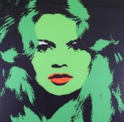 Warhol, Andy (1928 Pittsburgh - 1987 New York), "Brigitte Bardot", Farbserigrafie, published by Sun