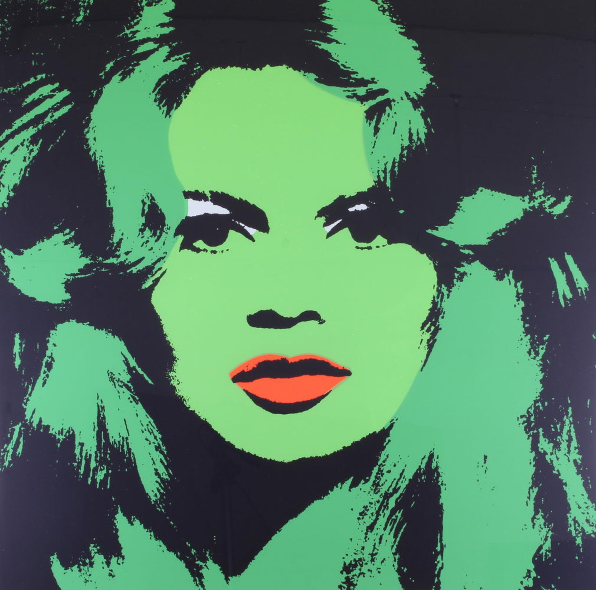 Warhol, Andy (1928 Pittsburgh - 1987 New York), "Brigitte Bardot", Farbserigrafie, published by Sun