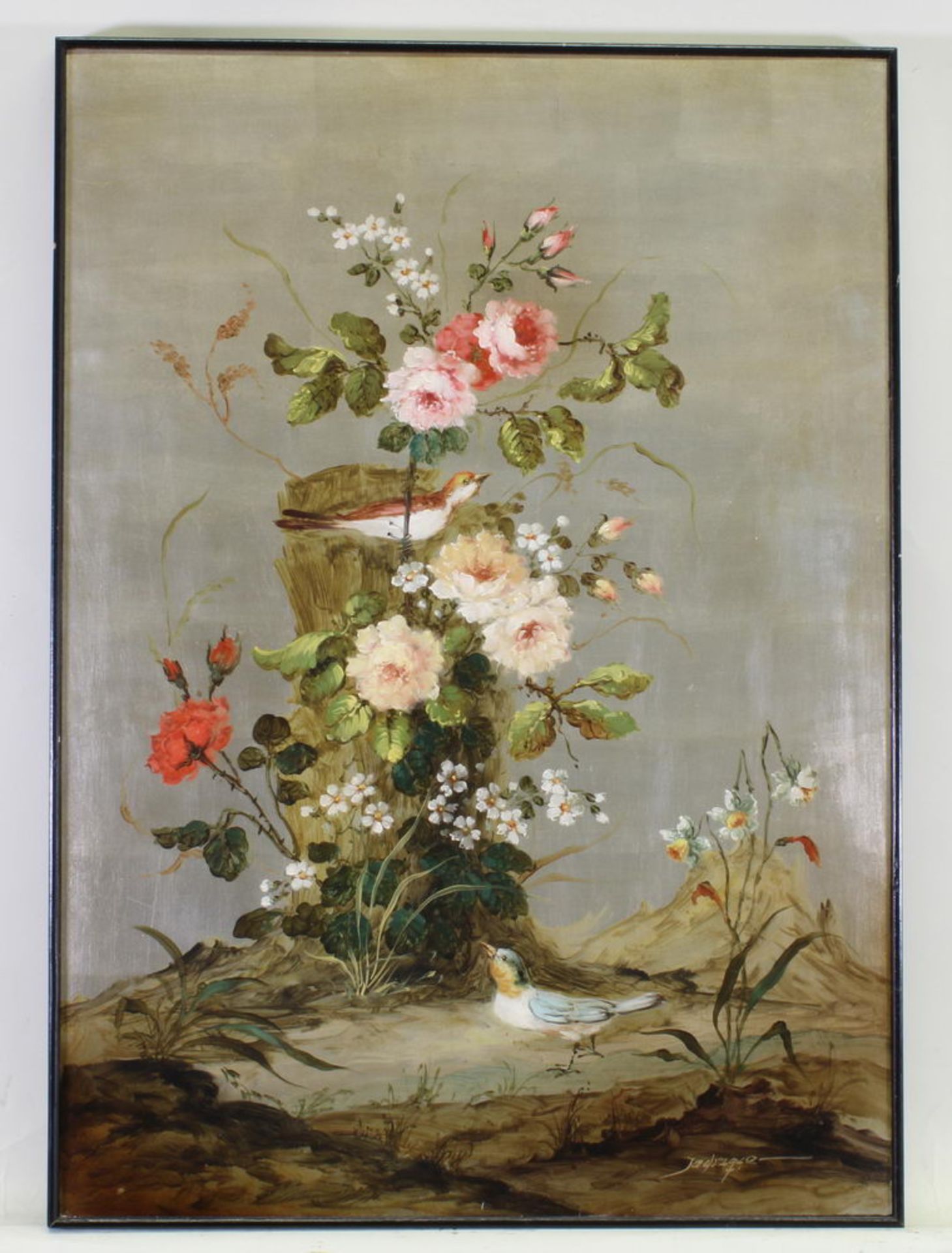 Jadraque, José-Luis Vivancos (geb. 1927), wohl, Pendants, "Vögel- und Blumendarstellung", Mischte - Image 5 of 8