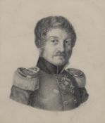 Monogrammist (1. Hälfte 20. Jh.), "Bildnis Johann Friedrich Weigand (1786 - 1866)", Generalmajor,