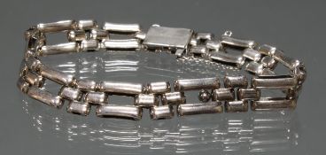 Armband, Silber 835, gepunzt KJ mit Pfeil, für Kollmar & Jourdan, Pforzheim, Art Deco, 1920er/30er