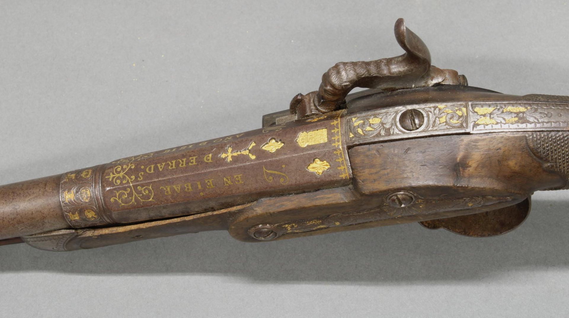 Paar Perkussions-Pistolen, Spanien, signiert und datiert D ERRAD(s) EN EIBAR, ANO D 1818, wohl Besi - Image 3 of 6