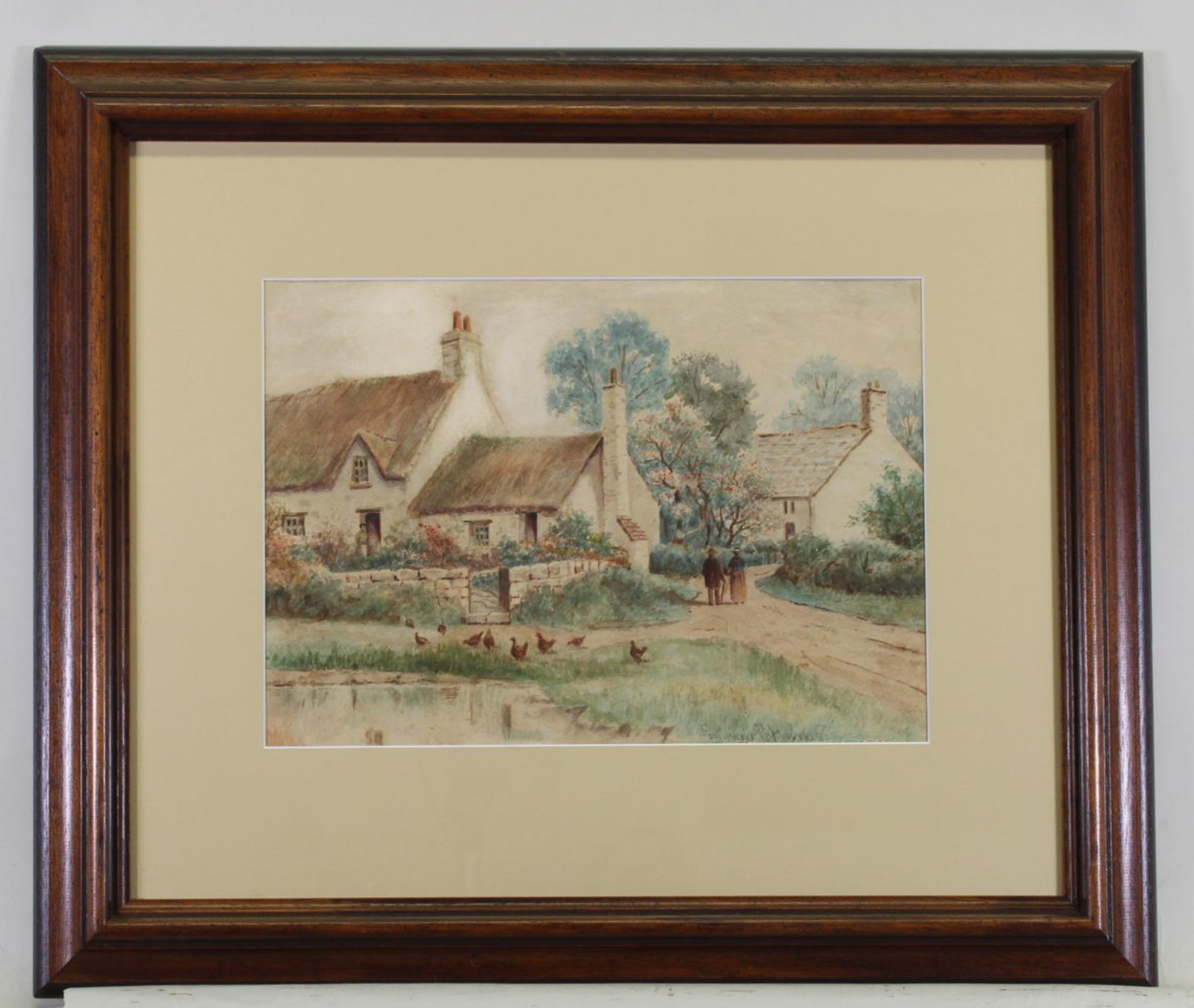 Harrison, Edward D. (1846 - 1921), "Cottage in Nord Wales", Aquarell, signiert unten rechts Edward - Image 2 of 4