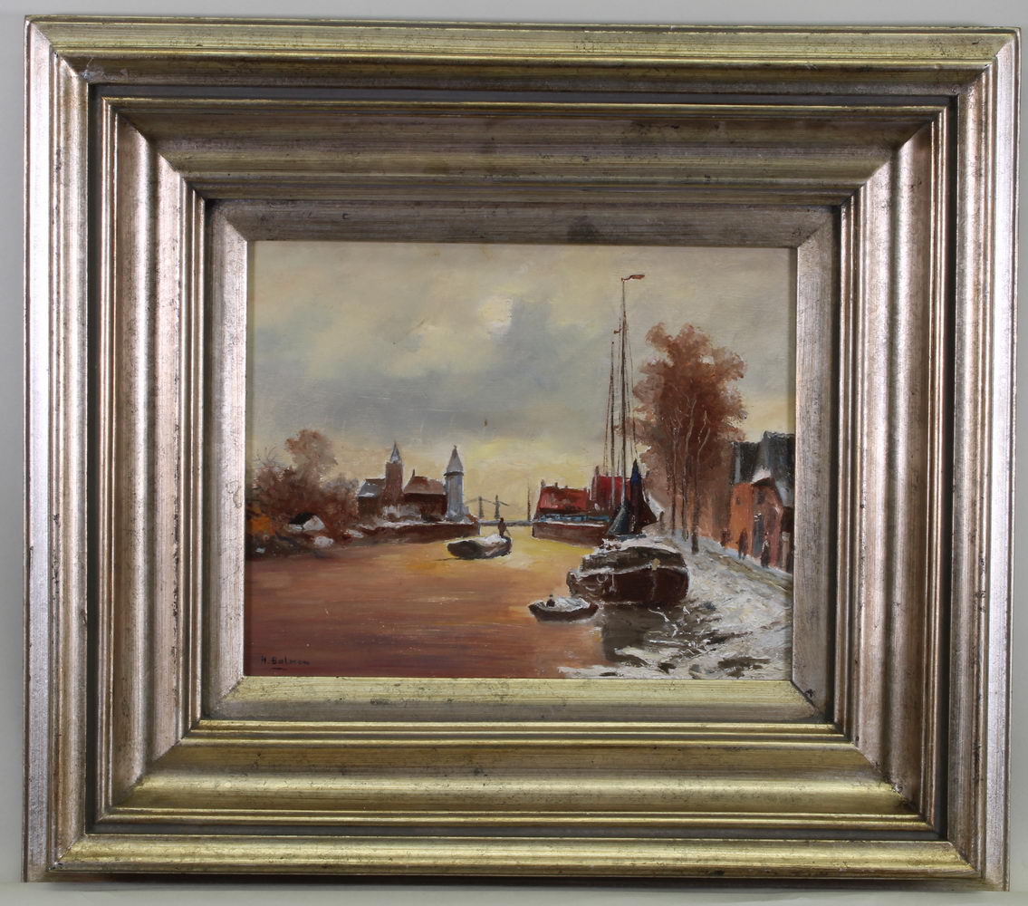 Balman, Hendricus (geb. 1940, holländischer Maler von Küstenlandschaften), "An einem niederländi - Image 2 of 3