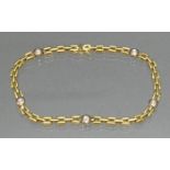 Armband, GG 750, 5 Brillanten zus. ca. 0.50 ct., 20.5 cm lang, 14 g