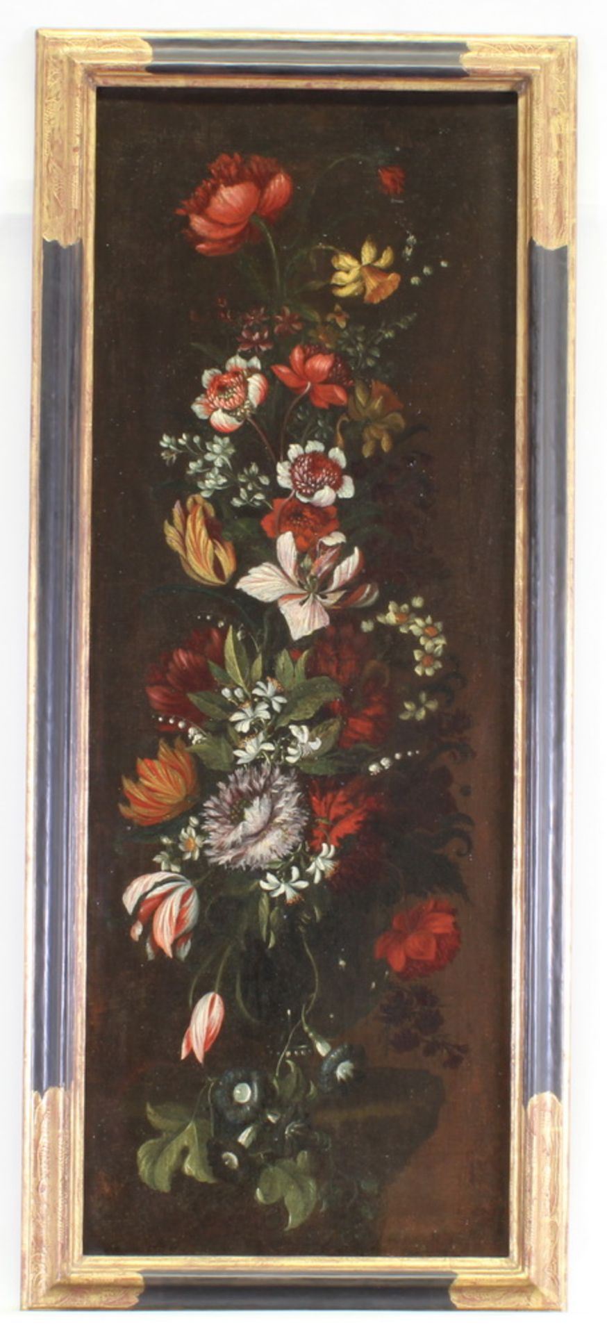 Niederländischer Stilllebenmaler (18. Jh.), Pendants, "Blumenstillleben", Öl auf Leinwand, doubli - Image 2 of 6