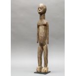 Figur, weiblich, Lobi, Burkina Faso, Afrika, authentisch, Holz (sehr schwer), dunkle Patina, 66 cm