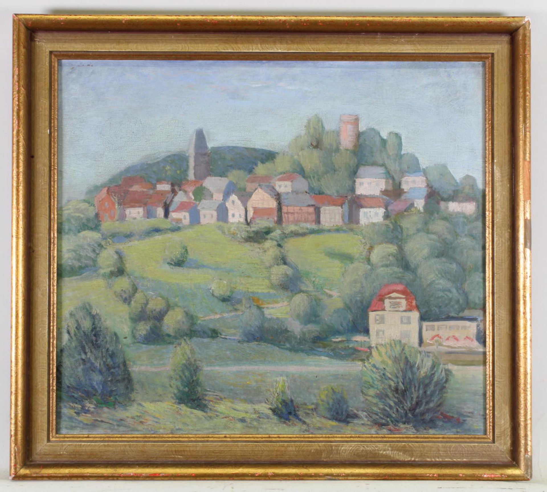 Garvé, Theo (1902-1987), zugeschrieben, "Blick auf Altweilnau am Taunus", Öl auf Holz, verso beze - Image 2 of 5