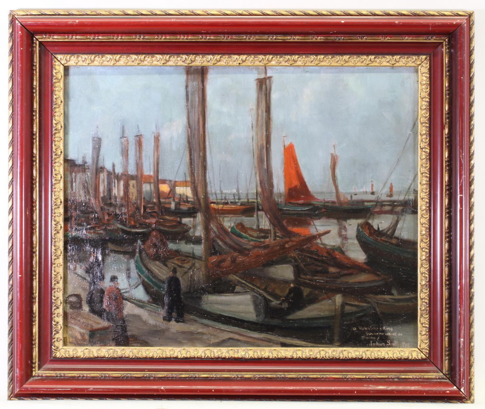 Smith, Julius (1885 - 1960), "Fischereihafen", Öl auf Leinwand, signiert und datiert rechts unten - Image 2 of 5