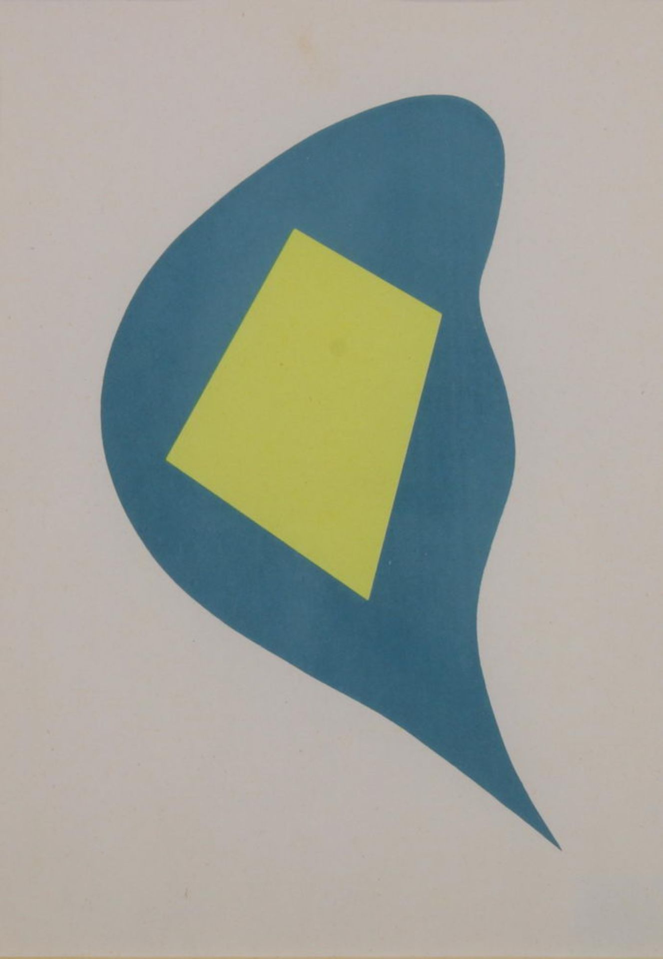 Arp, Hans (1886 Straßburg - 1966 Basel, Grafiker), "Komposition", Holzschnitt auf Papier, verso Na