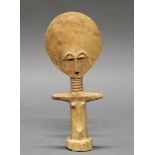 Fruchtbarkeitspuppe, 'akua-ba', Ashanti, Ghana, Afrika, authentisch, helles Holz, 23 cm hoch. Prove