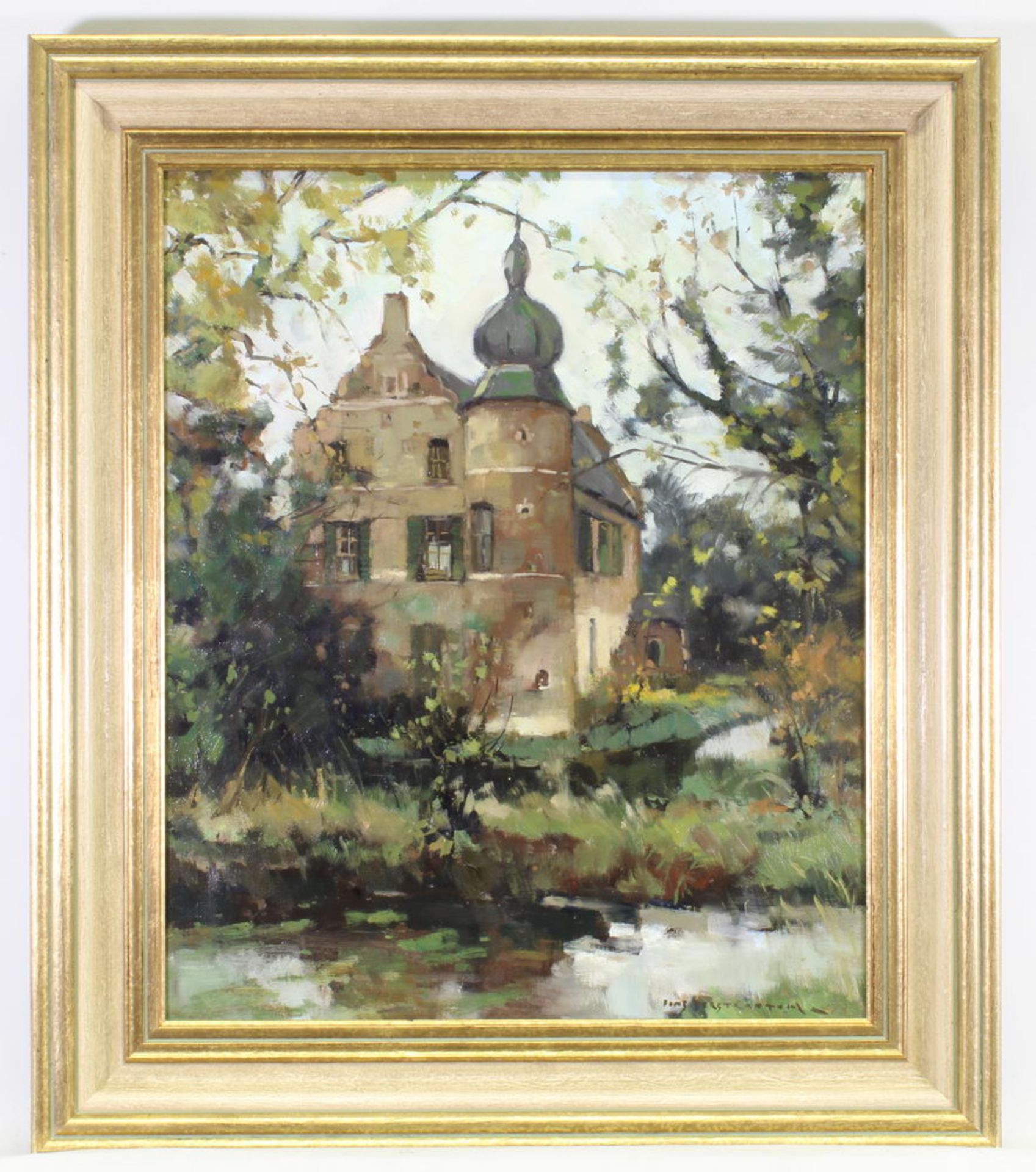 Verstraeten, Alfons (Fons) (1922 Delft - 2017 Unterseen /Schweiz), "Wasserschloss Haus Coull, Strae - Image 2 of 4