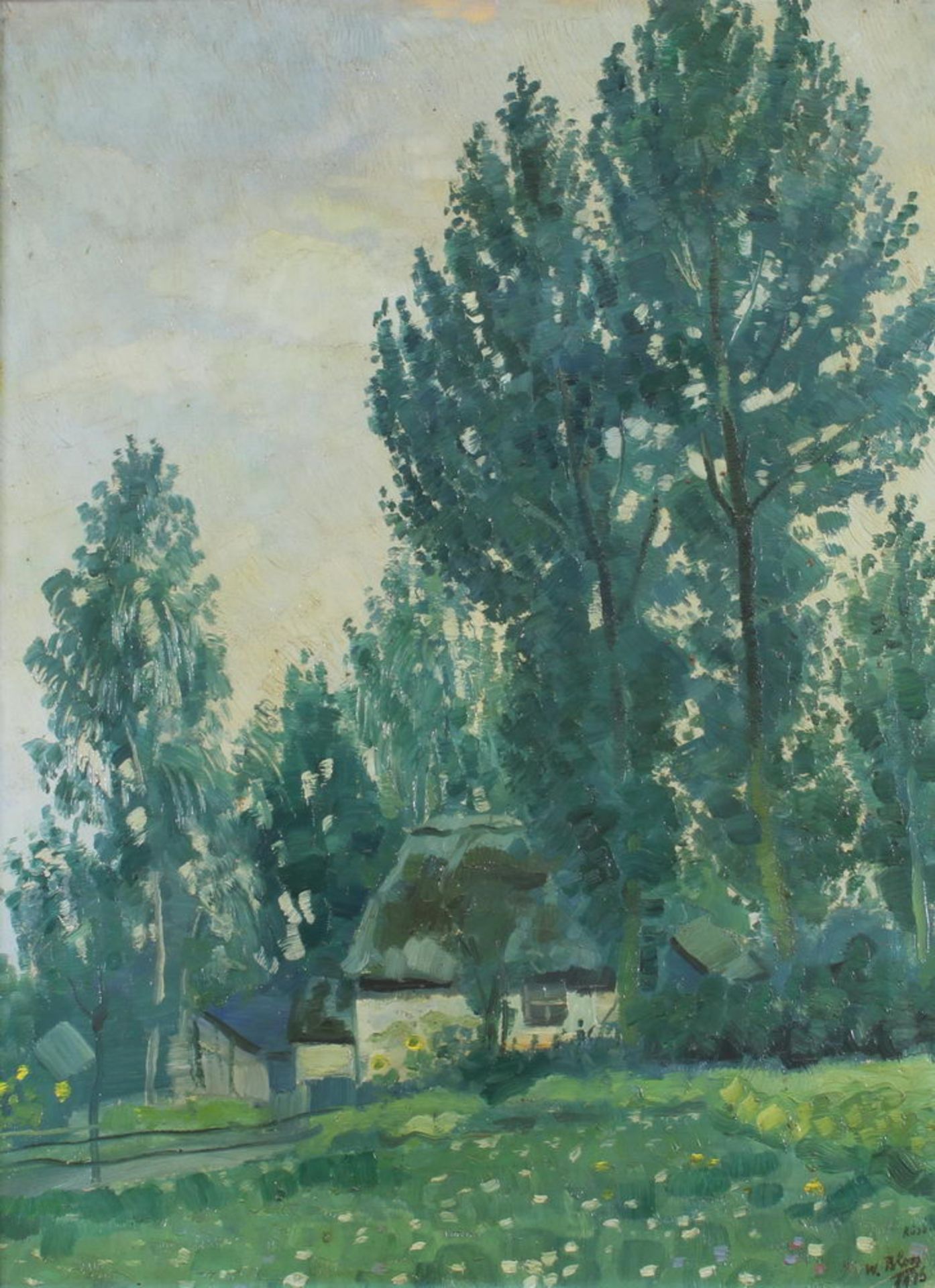 Bloos, Willy (1884 - 1959, Studium an der KA Düsseldorf, Bruder des Richard Bloos), "Abendstimmung