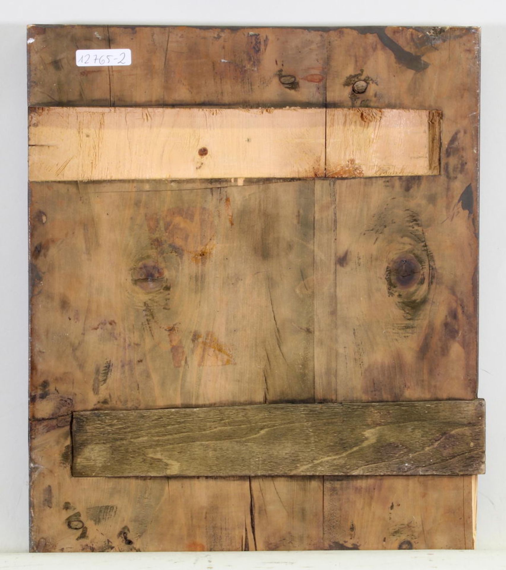 Ikone, Tempera auf Holz, "Gottesmutter Freude aller Leiden", Russland, 19. Jh., 31 x 27 cm, beschä - Image 3 of 3