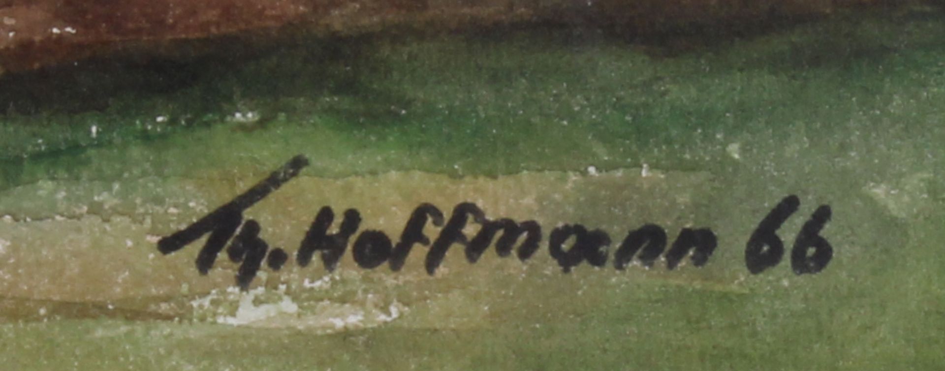 Hoffmann, Theo (1905 Köln - 1980 Aachen, Aquarellist, malte vorwiegend Eifellandschaften), "Tal in - Bild 3 aus 3
