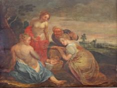 Rubens, Peter Paul (1577 Siegen - 1640 Antwerpen), nach, "Die Auffindung des Erichtonius", Öl auf