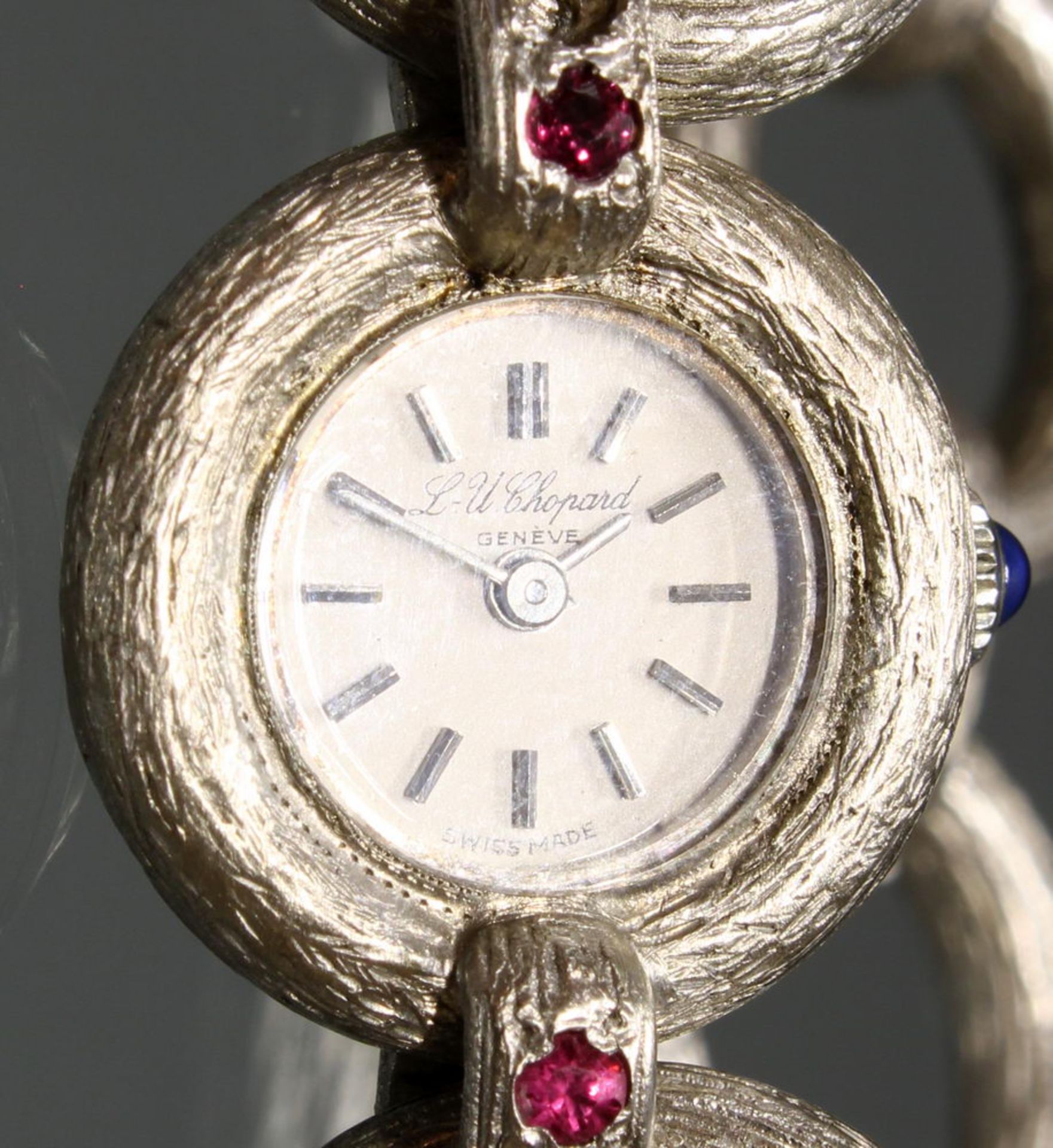 Damenarmbanduhr, L.U. Chopard, WG 750, Handaufzug, Gehäuse-Nr. 74222, cremefarbenes Zifferblatt, S - Image 2 of 2