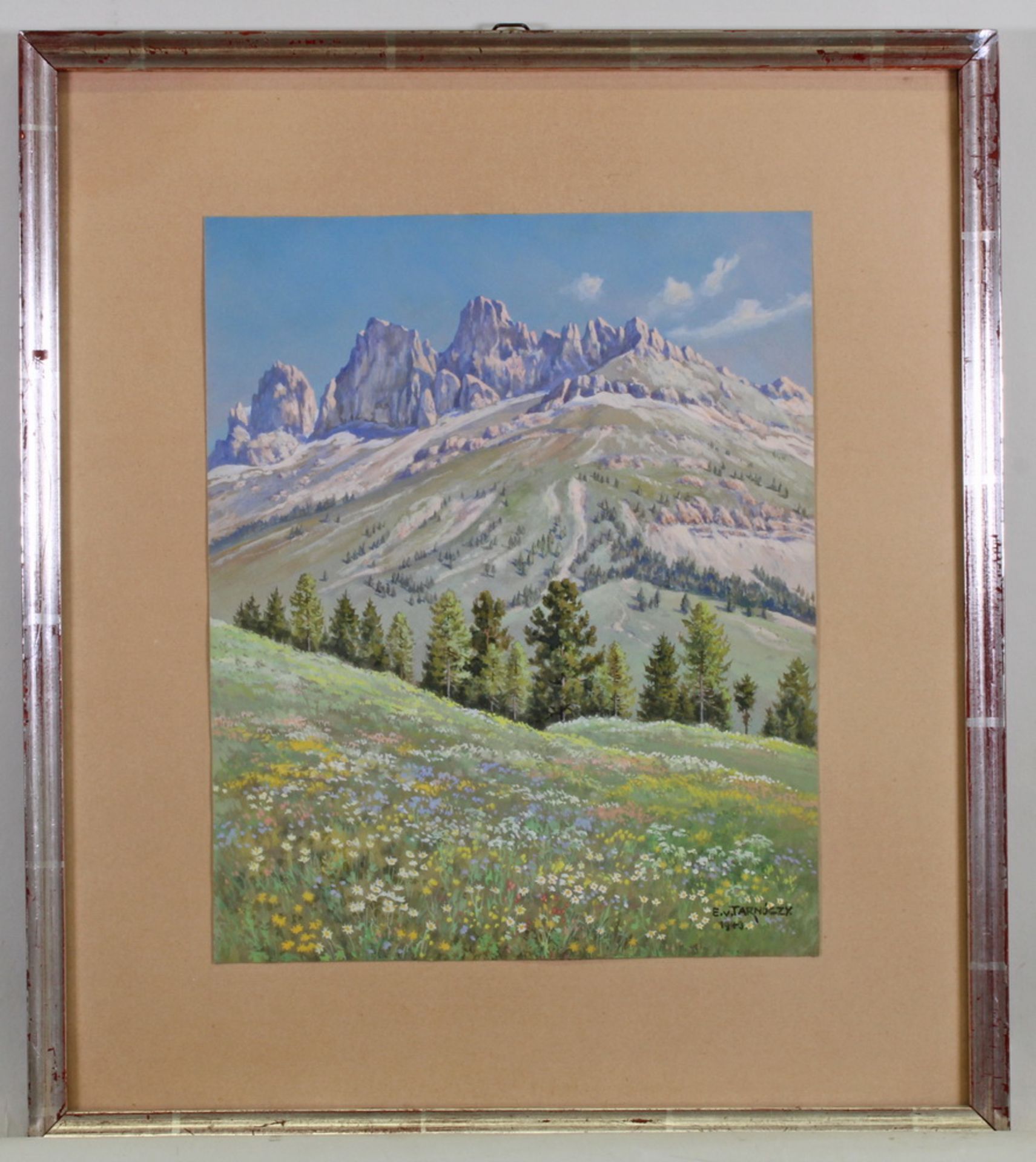 Tarnóczy, Eugen von (1886 München - 1978 Traunstein), "Blick auf die Drei Zinnen in den Dolomiten - Image 2 of 3