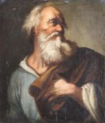 Sakralmaler (17./18. Jh.), "Hl. Petrus", Öl auf Leinwand, doubliert, 47 x 40 cm, Farbauf- und -abb