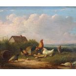 Carpentier G. (19. Jh.), "Federvieh", Öl auf Platte, signiert links unten G. Carpentier, 22 x 28 c