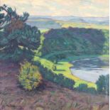 Holler, Alfred (1888 Krefeld - 1954, Landschaftsmaler, besonders der Eifel), "Blick vom Mosenberg a