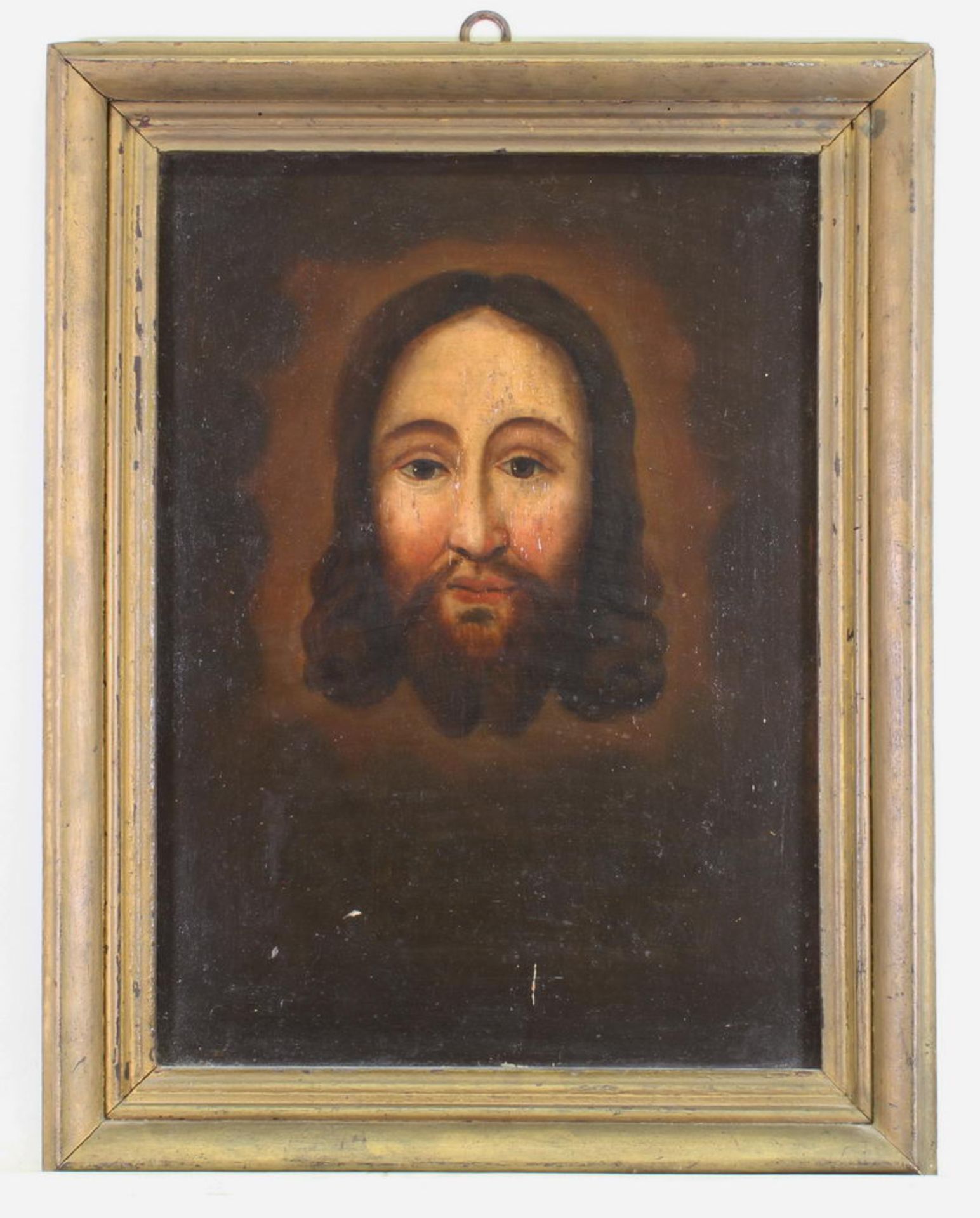 Französischer Meister (wohl 16. Jh.), "Vera Icon", Öl auf Holz, 51 x 38 cm, französisch bezeichn - Image 2 of 3