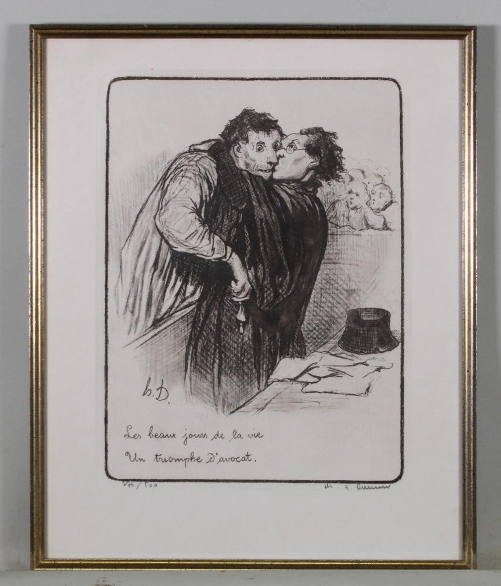 Daumier, Honoré (1808 Marseille - 1879 Valmondos, Maler, Bildhauer und Karikaturist), 4 Radierunge - Image 4 of 4