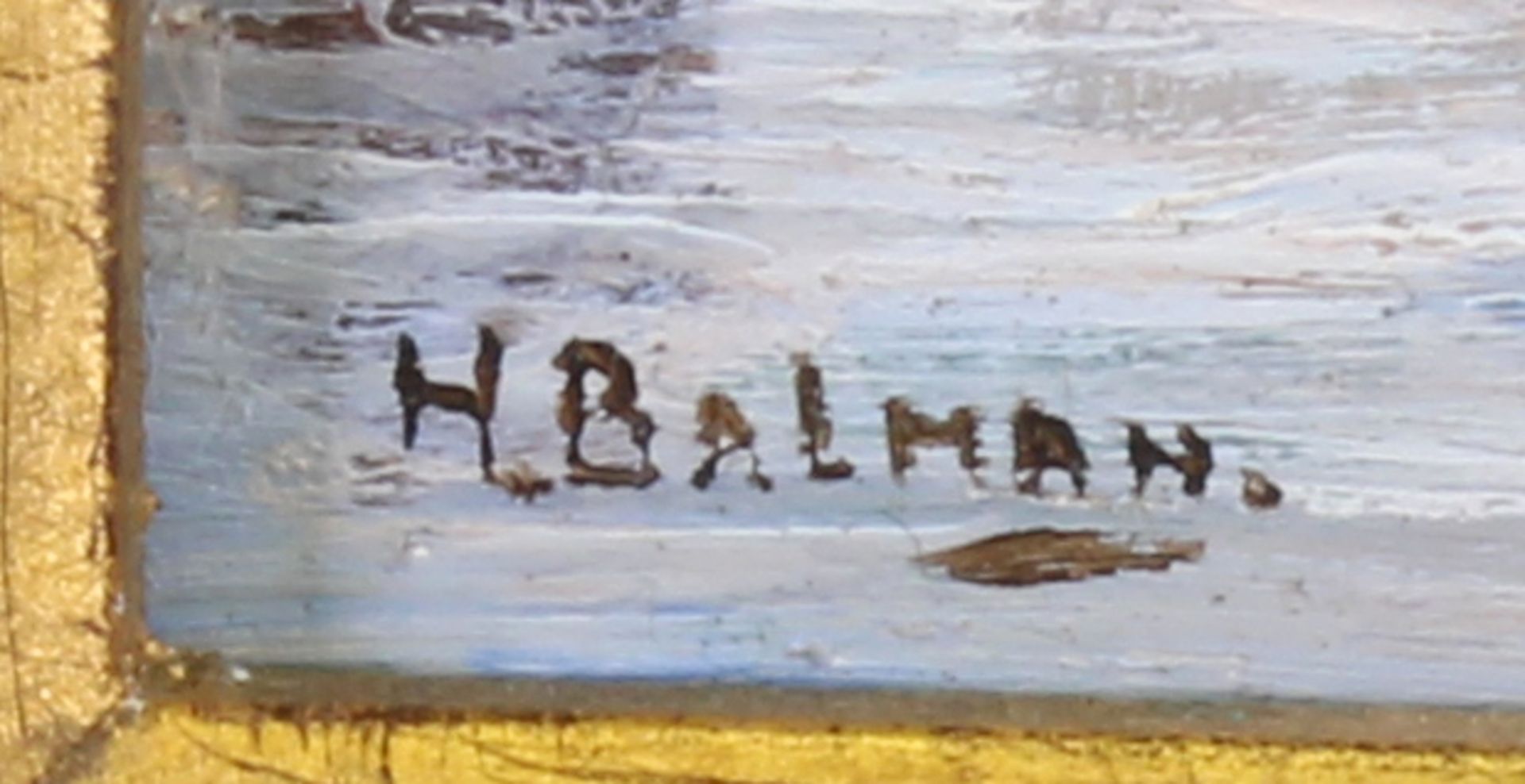 Balman, Hendricus (geb. 1940), "Boote an der Küste", Öl auf Sperrholz, signiert links unten H. Ba - Image 3 of 4