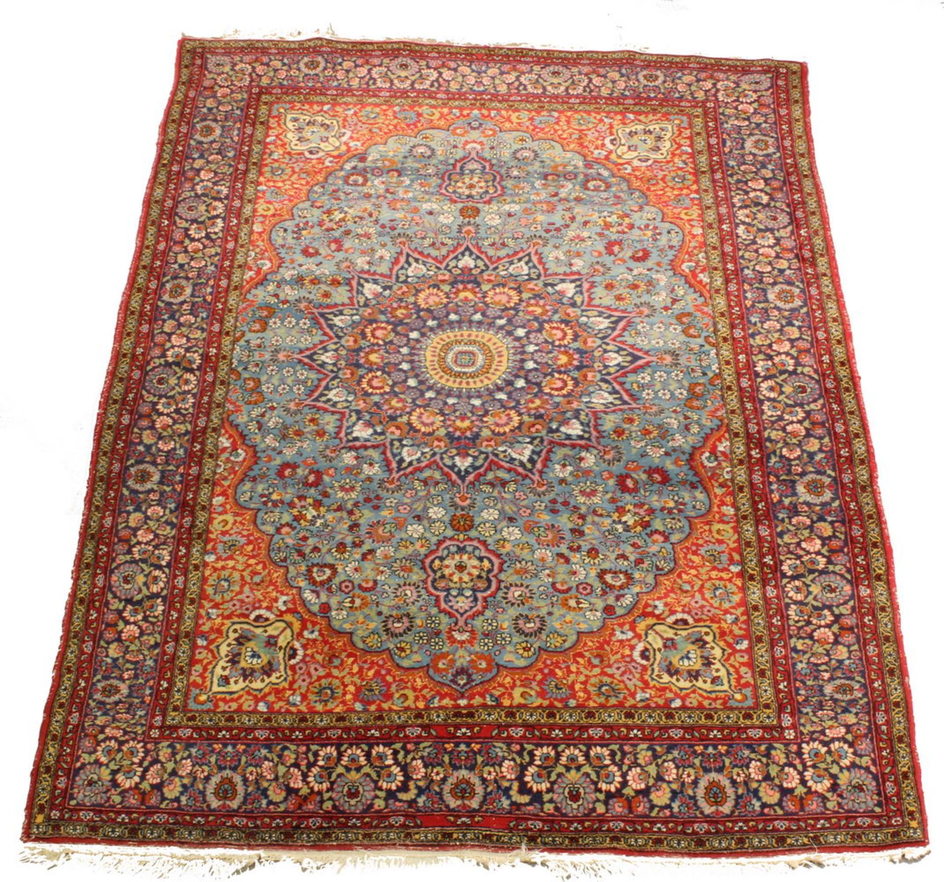 Täbriz, Iran, ca. 1.97 x 1.35 m, Fransen schadhaft