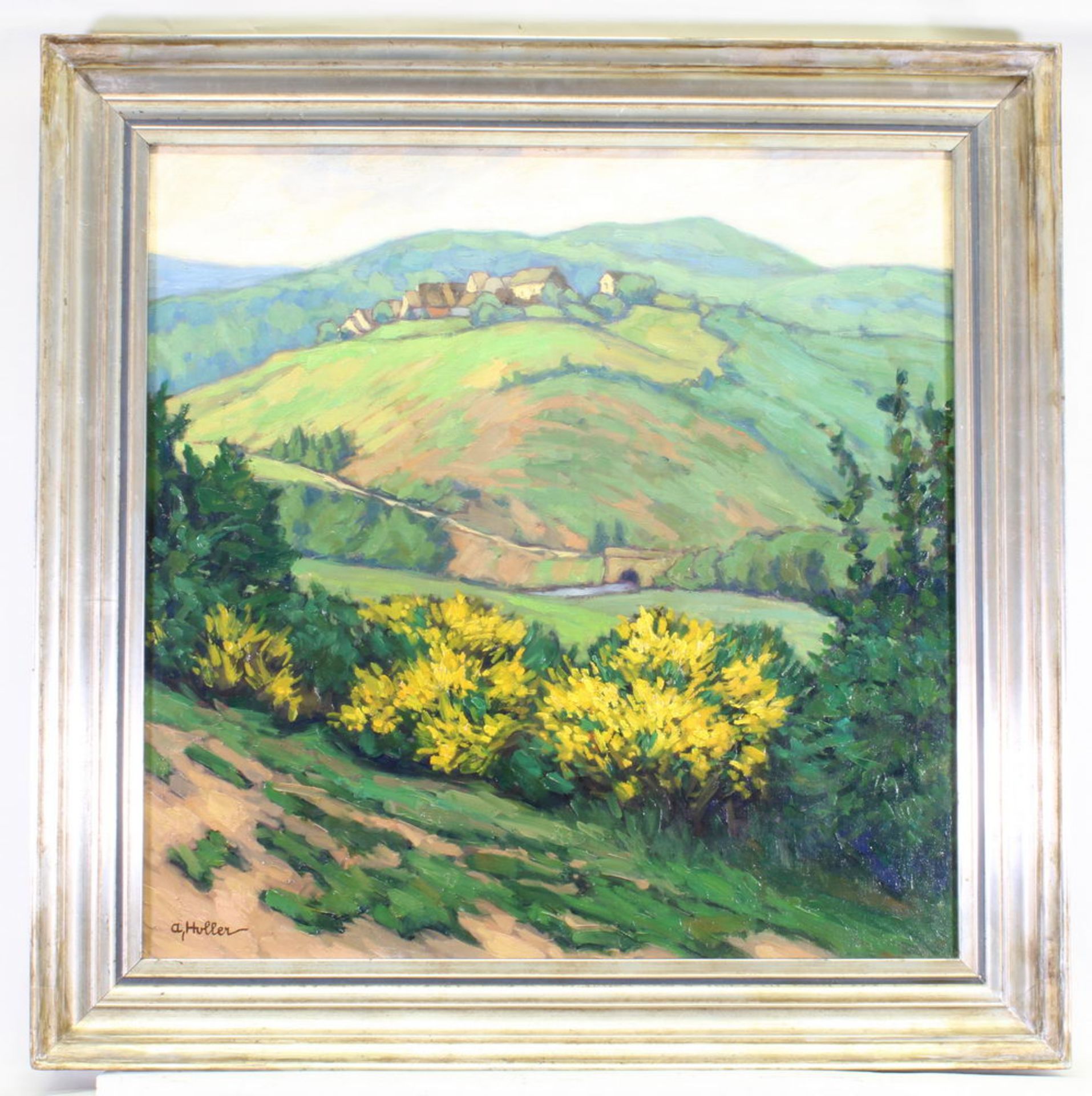 Holler, Alfred (1888 Krefeld - 1954, Landschaftsmaler, besonders der Eifel), "Blick auf Schönberg - Image 2 of 4