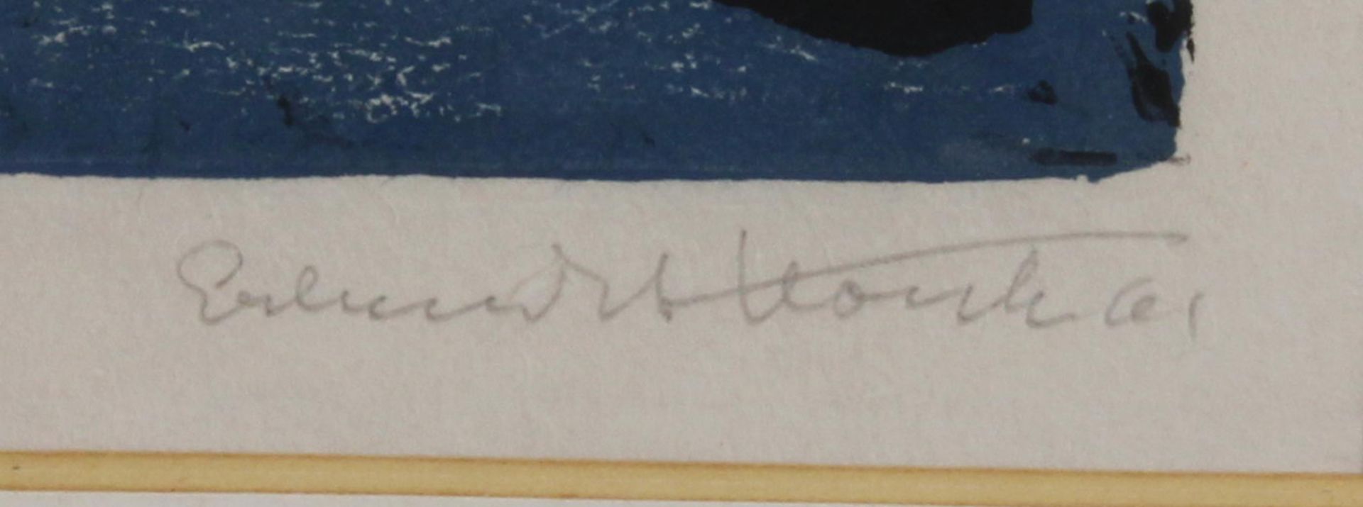 Undeutlich signiert (20. Jh.), "Mutter mit Kind", Farbholzschnitt, undeutlich signiert unten rechts - Image 3 of 3